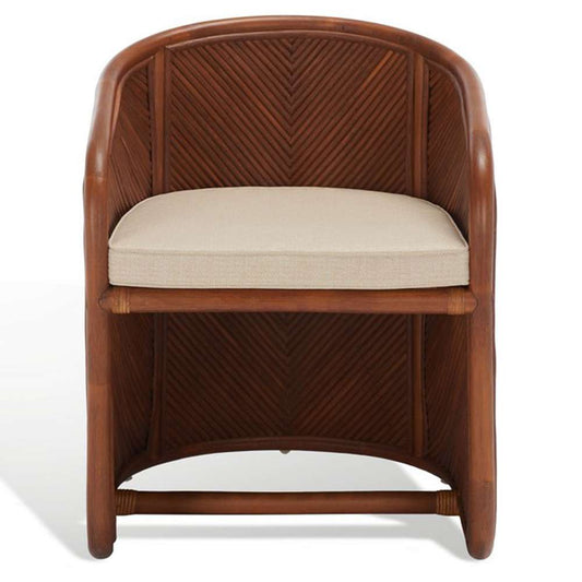 Safavieh - Couture - Barnette Rattan Pole Accent Chair - Amber - Beige - CWK2005A veiw 2