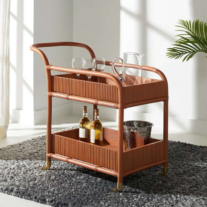 Safavieh - Couture - Barnette Rattan Pole Barcart - Amber - CWK2006A veiw 3