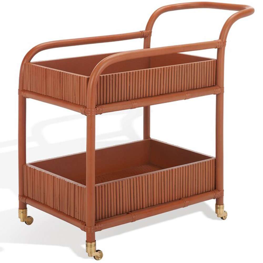 Safavieh - Couture - Barnette Rattan Pole Barcart - Amber - CWK2006A veiw 4