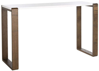 Safavieh - Bartholomew Console Table - White - Dark Brown - FOX4209A veiw 3