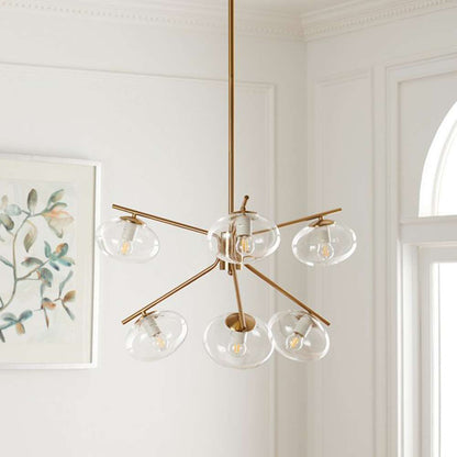 Safavieh - Bartoli 6Lt 25in Chandelier - Brass - CHA7009A veiw 1