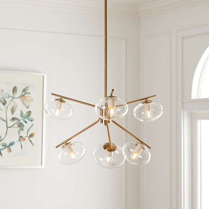 Safavieh - Bartoli 6Lt 25in Chandelier - Brass - CHA7009A veiw 2