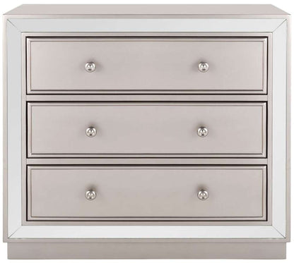 Safavieh - Basie 3 Drawer Chest - Champagne - Mirror - CHS6414A veiw 1