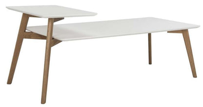 Safavieh - Basil 2 Tier Coffee Table - White - Oak - FOX8200A veiw 3