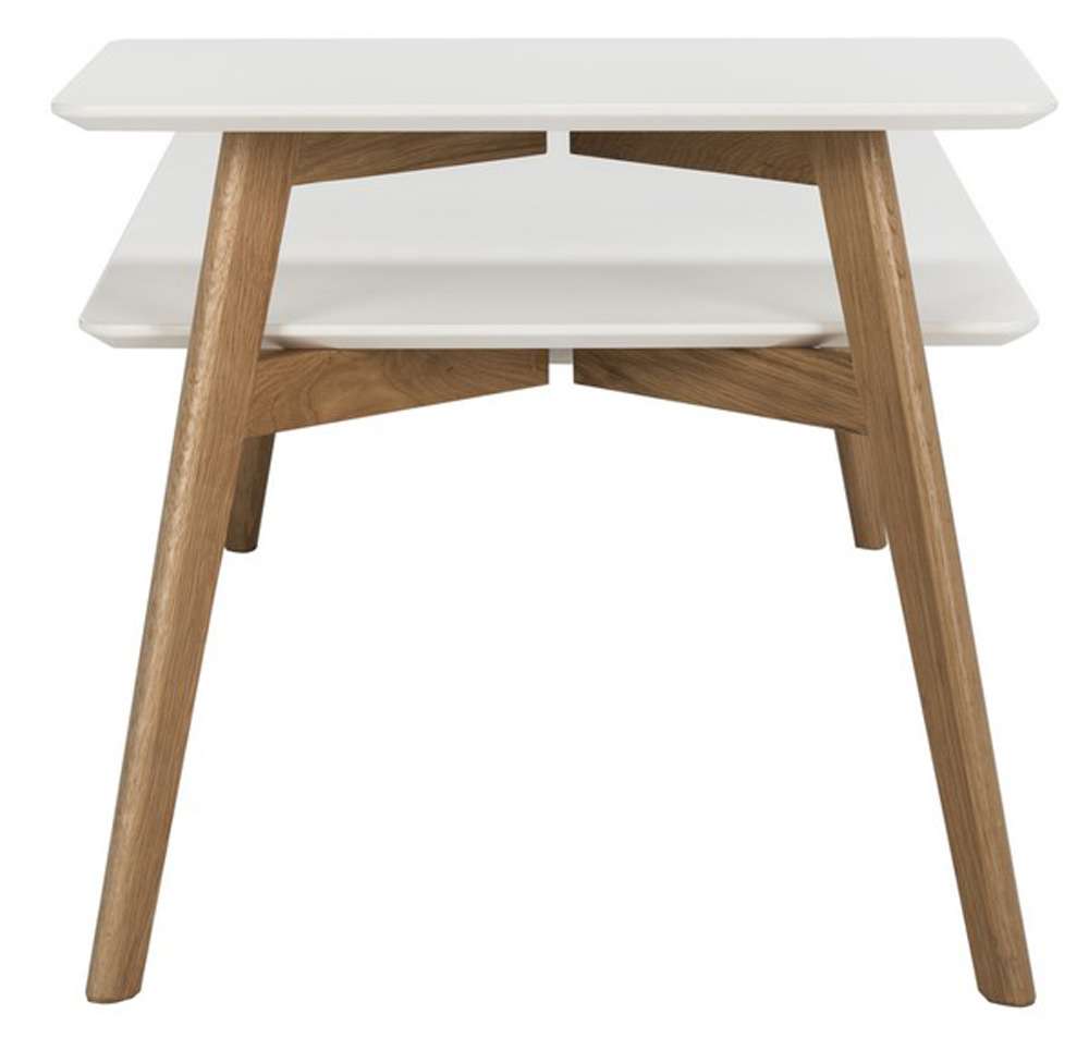 Safavieh - Basil 2 Tier Coffee Table - White - Oak - FOX8200A veiw 4