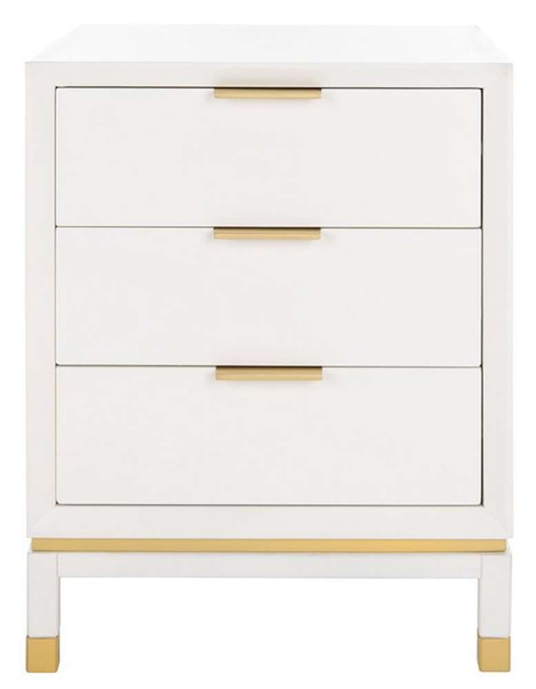 Safavieh - Baskin 3 Drawer Accent Table - White - ACC6605A veiw 1