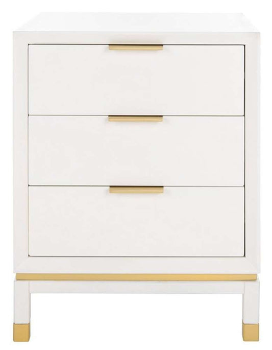 Safavieh - Baskin 3 Drawer Accent Table - White - ACC6605A veiw 1