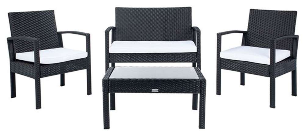 Safavieh - Bassey 4Pc Living Set - Black - Beige - PAT7507A veiw 1