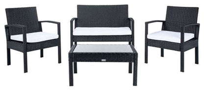 Safavieh - Bassey 4Pc Living Set - Black - Beige - PAT7507A veiw 1