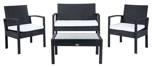 Safavieh - Bassey 4Pc Living Set - Black - Beige - PAT7507A veiw 1