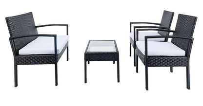 Safavieh - Bassey 4Pc Living Set - Black - Beige - PAT7507A veiw 2