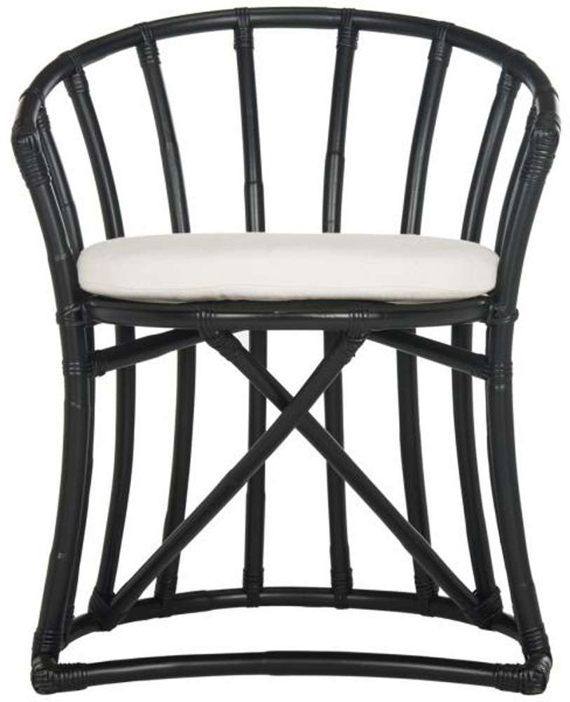 Safavieh - Bates Accent Chair - White - Black - WIK6500A veiw 1