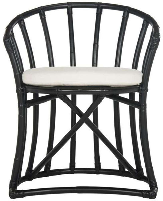 Safavieh - Bates Accent Chair - White - Black - WIK6500A veiw 1