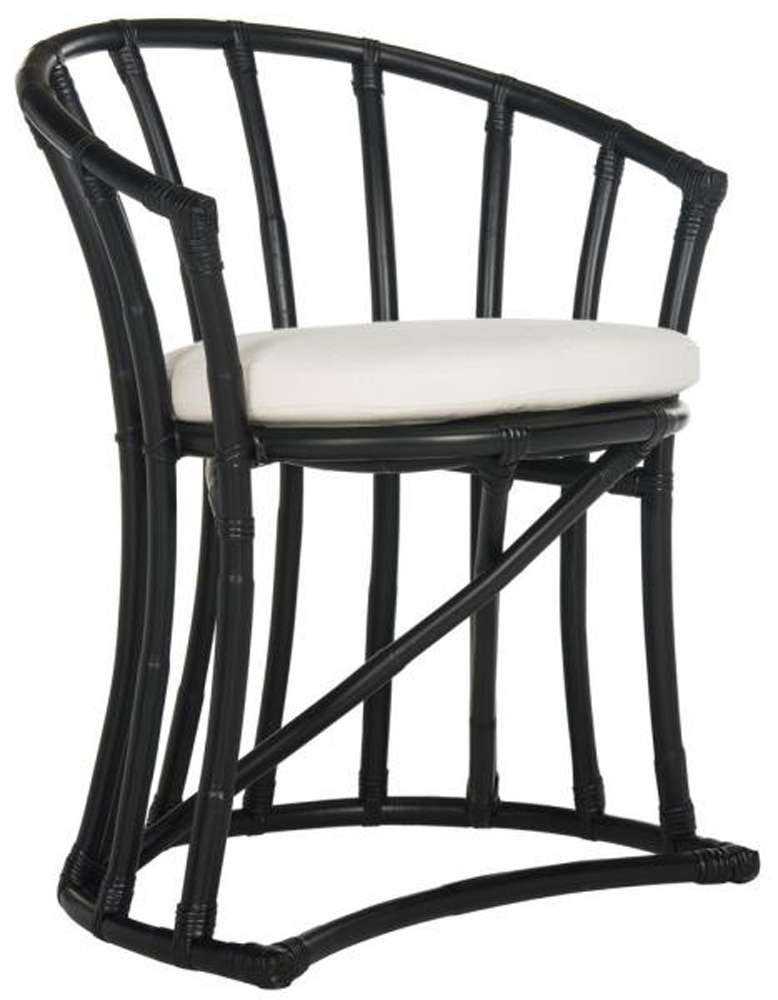 Safavieh - Bates Accent Chair - White - Black - WIK6500A veiw 2