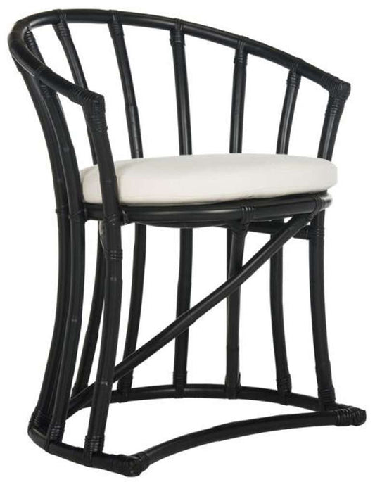 Safavieh - Bates Accent Chair - White - Black - WIK6500A veiw 2