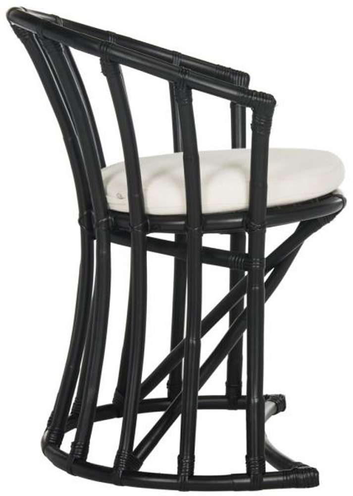 Safavieh - Bates Accent Chair - White - Black - WIK6500A veiw 3