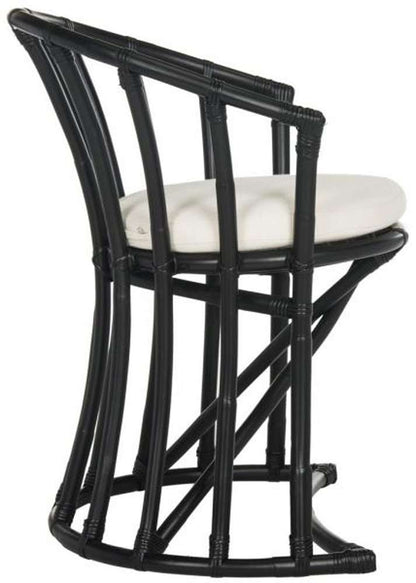 Safavieh - Bates Accent Chair - White - Black - WIK6500A veiw 3