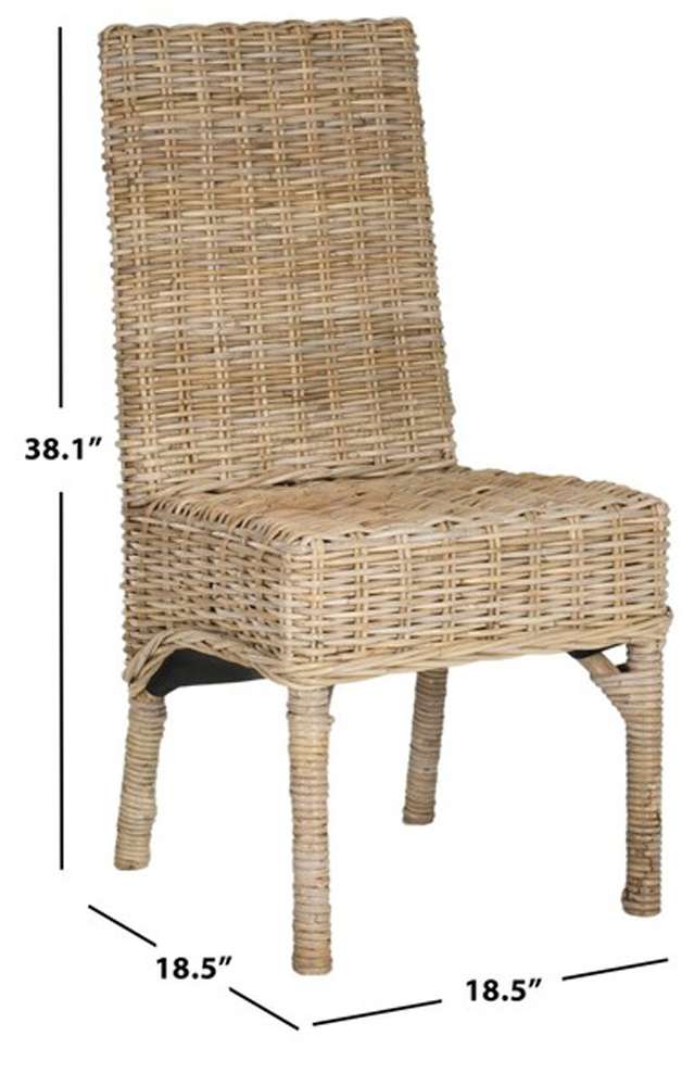 Safavieh - Beacon Side Chair - Natural Unfinished  (Set of 2) - FOX6519A-SET2 veiw 2