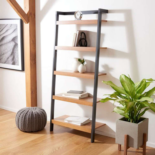 Safavieh - Beauregard 5 Tier Leaning Etagere - Natural - Charcoal - ETG9402A veiw 2