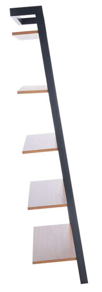 Safavieh - Beauregard 5 Tier Leaning Etagere - Natural - Charcoal - ETG9402A veiw 3