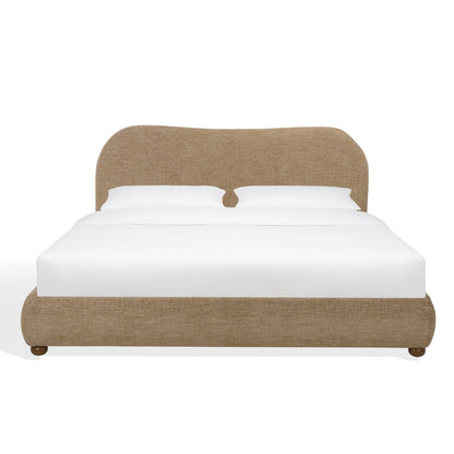 Safavieh - Beccarose Chenille King Bed / Light Brown / Walnut - SFV4811G-K-2BX view 1