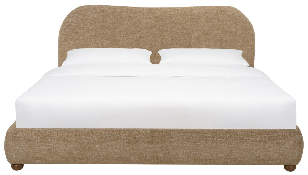 Safavieh - Beccarose Chenille King Bed / Light Brown / Walnut - SFV4811G-K-2BX view 2