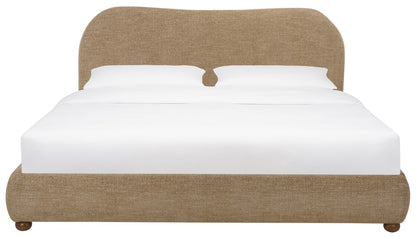 Safavieh - Beccarose Chenille King Bed / Light Brown / Walnut - SFV4811G-K-2BX view 2