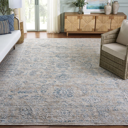 Safavieh - Bedford 401M Beige Blue - 9" X 12" - BFD401M-9 view 2