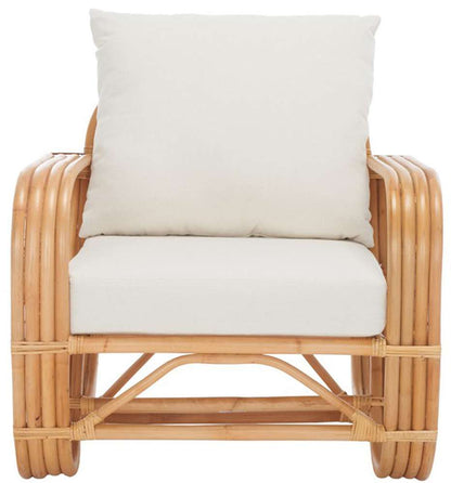 Safavieh - Beia Accent Chair W/ Cushion - White - Natural - ACH6521A veiw 1