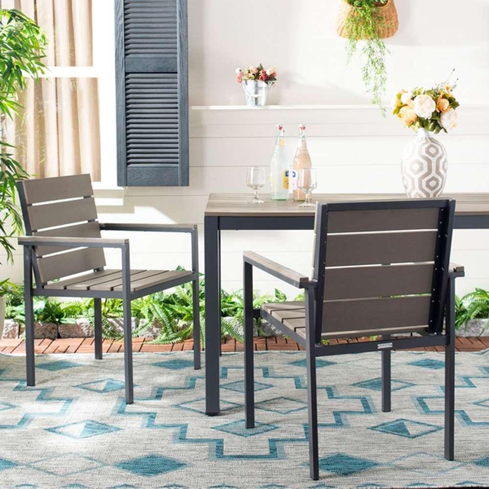 Safavieh - Beldan Stackable Chair - Taupe  (Set of 2) - PAT4033A-SET2 veiw 2