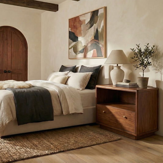 Safavieh - Bellabrianna 1 Drawer Wood Nightstand / Dark Cherry - SFV2238A view 2