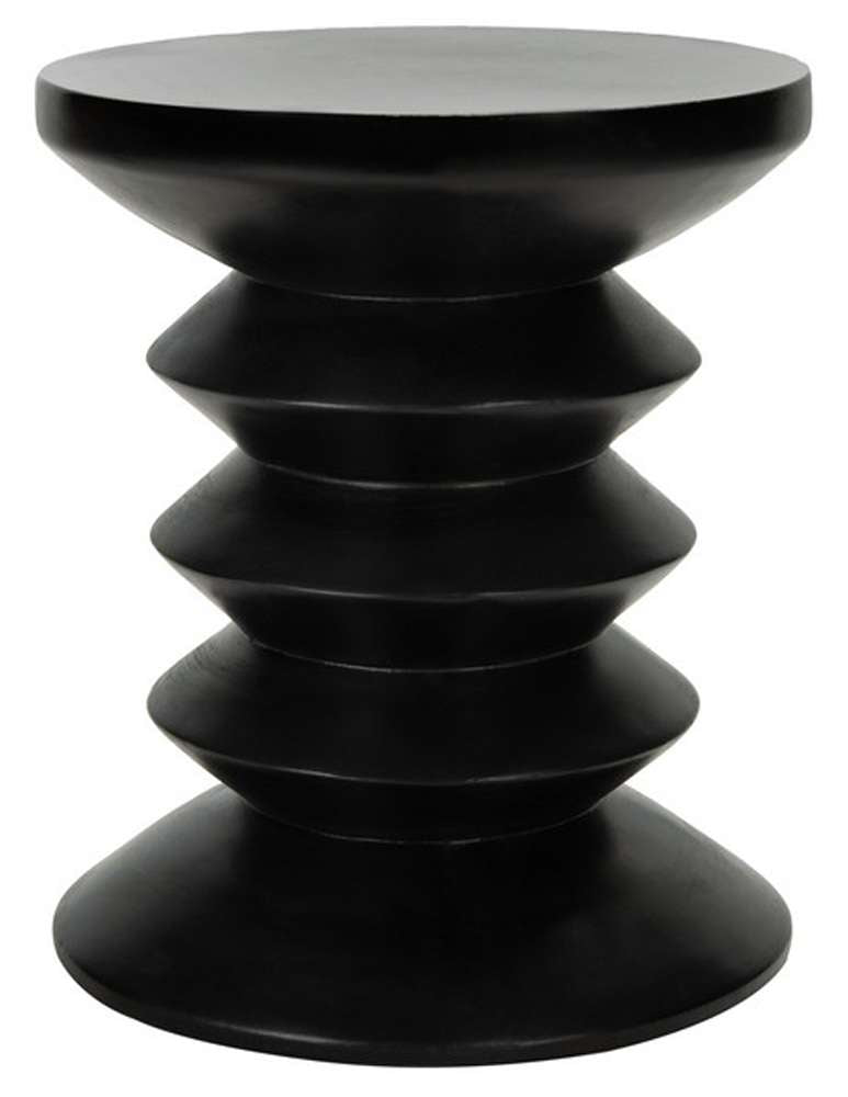 Safavieh - Benaya Concrete Accent Stool - Black - VNN1032C veiw 1