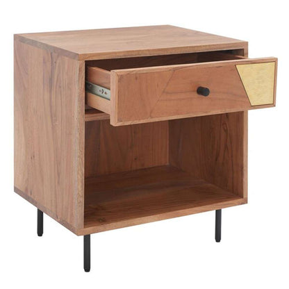 Safavieh - Benford 1 Drawer Nightstand - Natural - Gold - NST9010A veiw 4