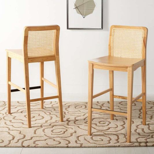 Safavieh - Benicio Rattan Bar Stool - Natural  (Set of 2) - BST1507D-SET2 veiw 2