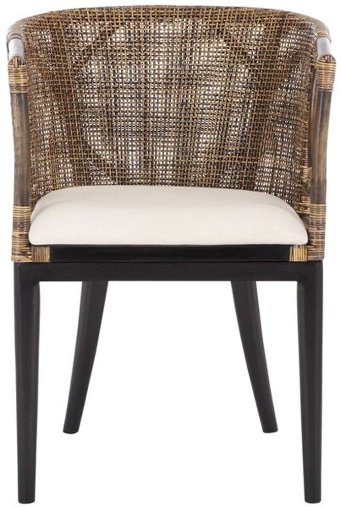 Safavieh - Beningo Arm Chair - Brown - White - SEA4001A veiw 1