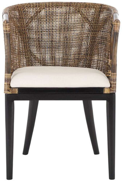 Safavieh - Beningo Arm Chair - Brown - White - SEA4001A veiw 1