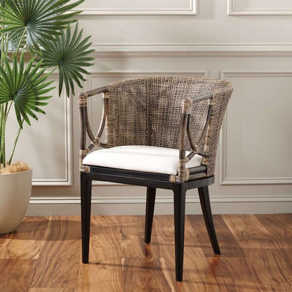 Safavieh - Beningo Arm Chair - Brown - White - SEA4001A veiw 2