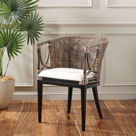Safavieh - Beningo Arm Chair - Brown - White - SEA4001A veiw 2