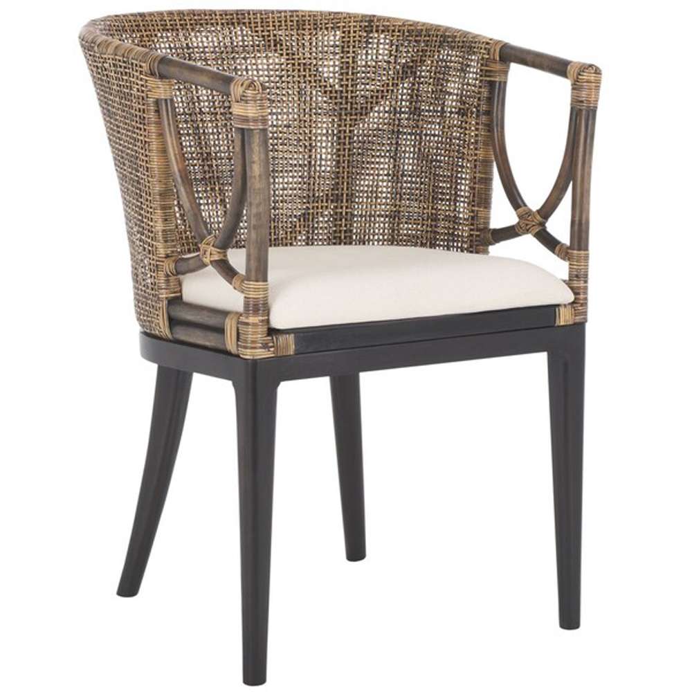 Safavieh - Beningo Arm Chair - Brown - White - SEA4001A veiw 3