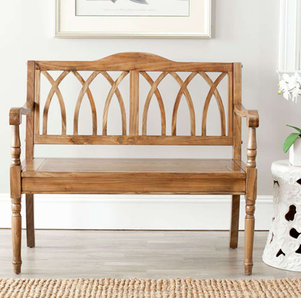 Safavieh - Benjamin Bench - Oak - AMH6500E veiw 2