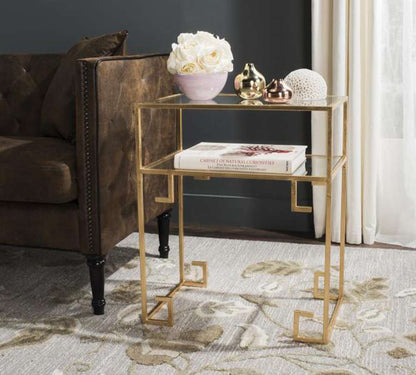 Safavieh - Berdine Accent Table - Gold - Mirror - FOX2560A veiw 2