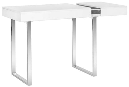 Safavieh - Berkley Desk - White - Chrome - FOX2200A veiw 3
