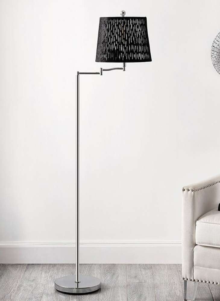 Safavieh - Berman 60in Floor Lamp - Black - Chrome - FLL4110A veiw 1