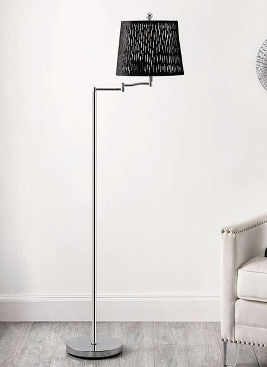 Safavieh - Berman 60in Floor Lamp - Black - Chrome - FLL4110A veiw 1