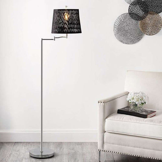 Safavieh - Berman 60in Floor Lamp - Black - Chrome - FLL4110A veiw 2