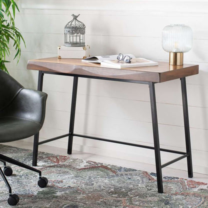 Safavieh - Bernhart Desk - Walnut - Black - DSK5004A veiw 2