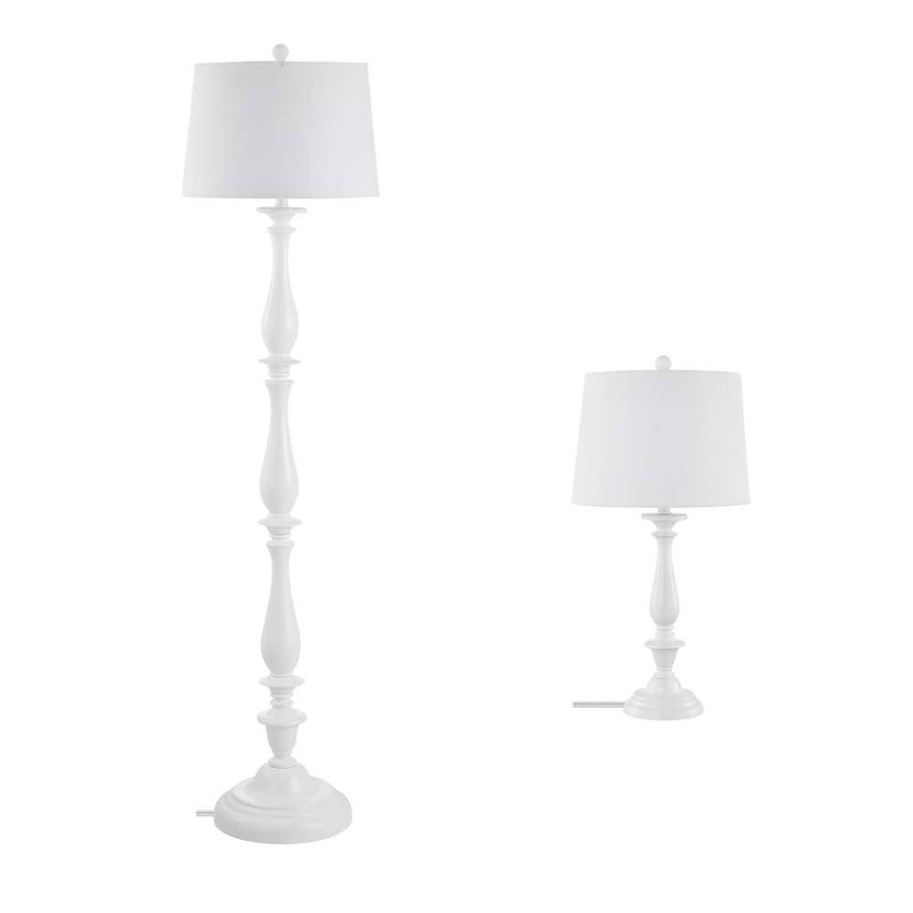 Safavieh - Bessie Floor And Table Lamp - White - FLT4002A-SET3 veiw 1