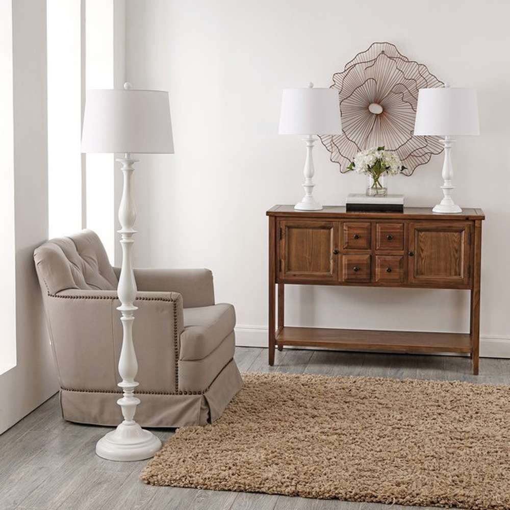 Safavieh - Bessie Floor And Table Lamp - White - FLT4002A-SET3 veiw 2