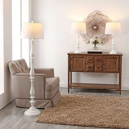 Safavieh - Bessie Floor And Table Lamp - White - FLT4002A-SET3 veiw 4
