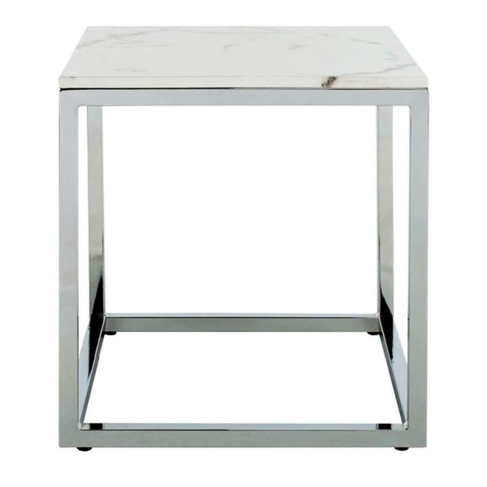 Safavieh - Bethany Square End Table - White - Chrome - ACC6201B veiw 1
